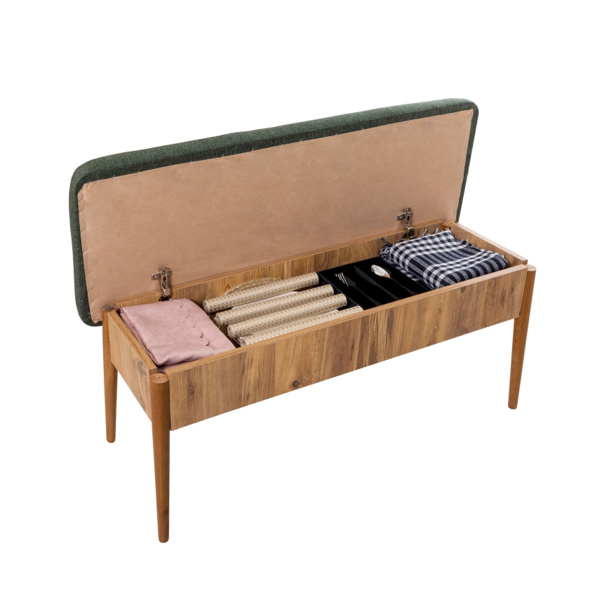Banc matelassé VINA 85x110 cm vert/pin atlantic