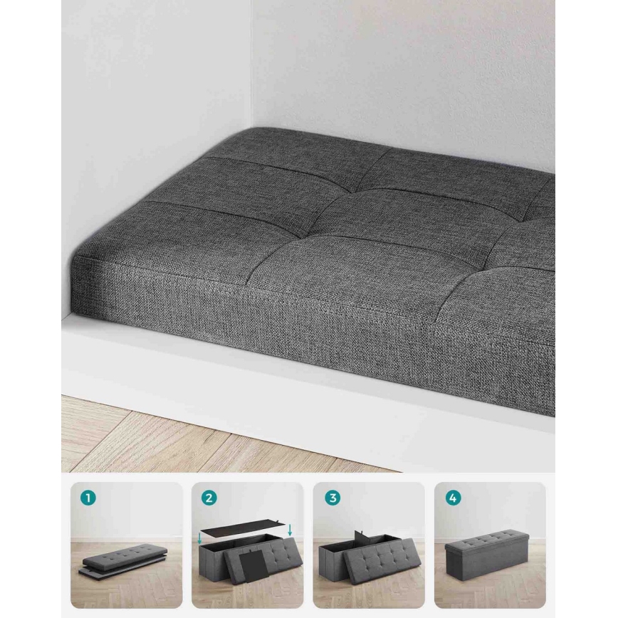 Banc SULTAN gris foncé