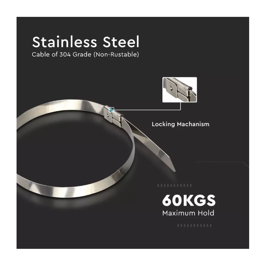 Bandes pliantes en plastique 4,6x250mm 100pcs acier