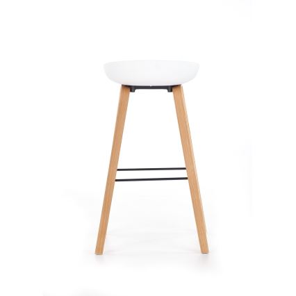 Barhocker 81x51 cm beige/weiß
