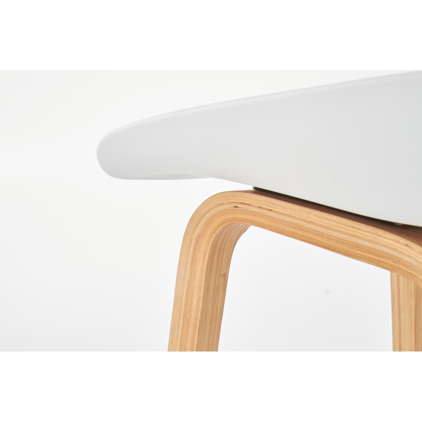 Barhocker 81x51 cm beige/weiß