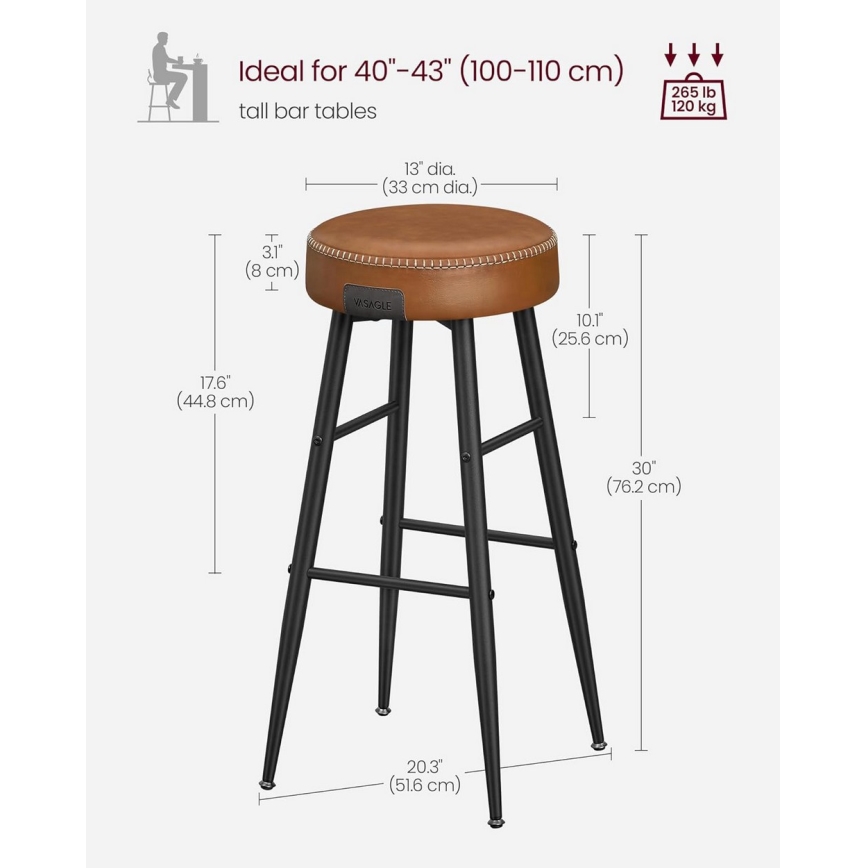 Barhocker LIOR braun/schwarz