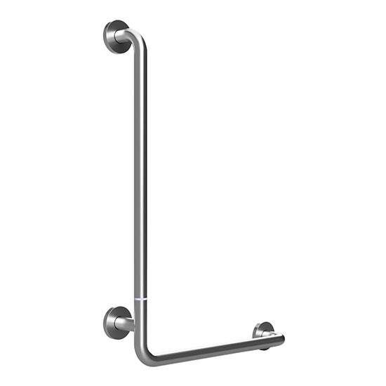 Barre d'appui 63 x 89 cm en inox, finition argent