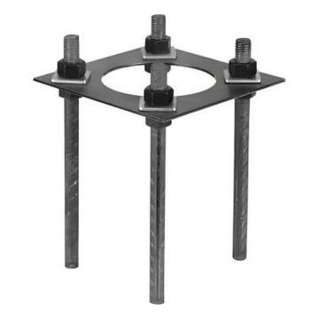 Base di montaggio per palo di illuminazione esterna BASE 20x20 cm nera