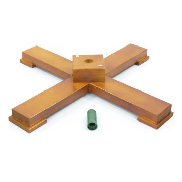 Base in legno per albero di Natale con diametro dell'attacco 33 mm