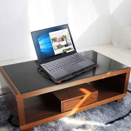 Base ventilée pour ordinateur portable 5x ventilateur 2xUSB noire
