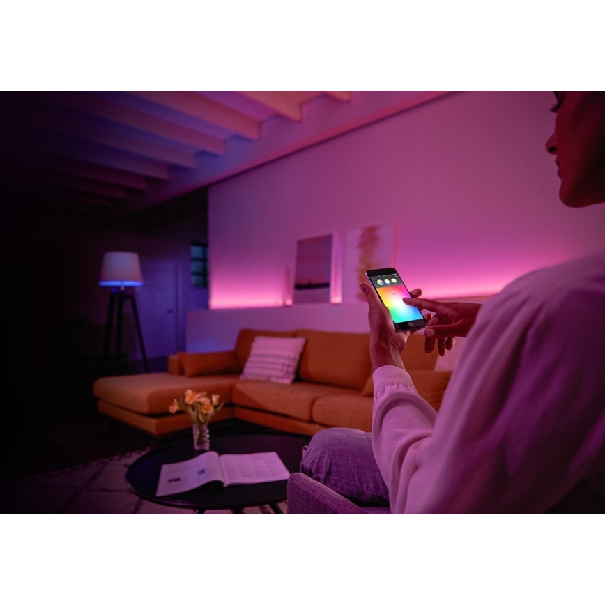 Grundausstattung Philips Hue WHITE AND COLOR AMBIANCE 2xE27/9W/230V 2000-6500K + Anschlussvorrichtung
