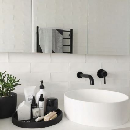 BAT-B0969 - Mitigeur de lavabo encastrable LUNGO, finition noir mat