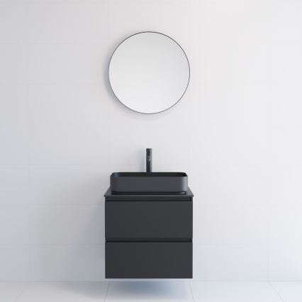 BATH DELUXE 01-060-09-02-00 -Specchio da bagnoBORGSTED diametro 60 cm nero