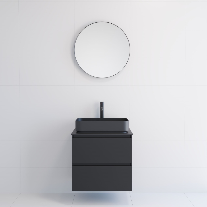 BATH DELUXE 01-060-09-02-00 -Specchio da bagnoBORGSTED diametro 60 cm nero