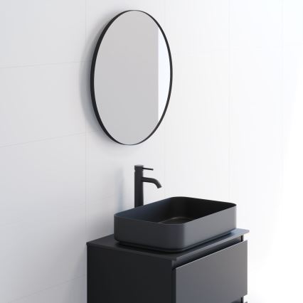 BATH DELUXE 01-060-09-02-00 -Specchio da bagnoBORGSTED diametro 60 cm nero