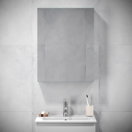 BATH DELUXE 02-050-63-01-01 - Badezimmer-Spiegelschrank KENWOOD 65x50 cm mattweiß