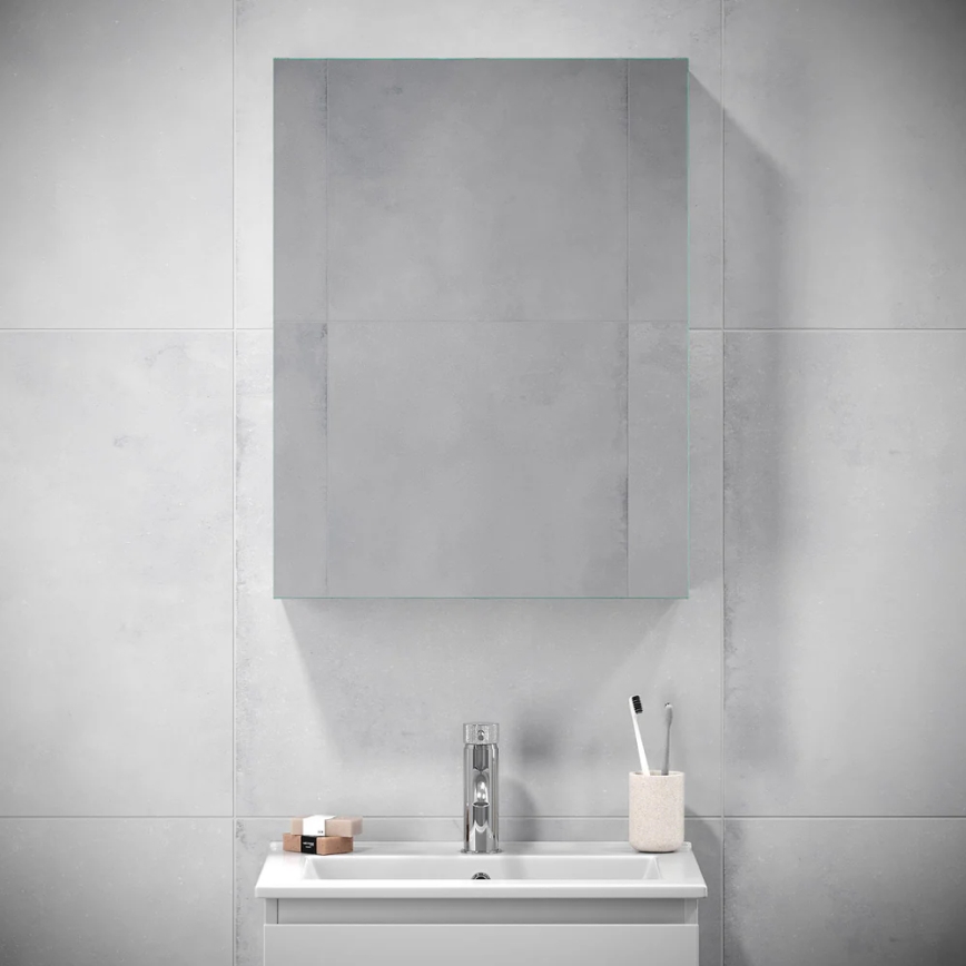 BATH DELUXE 02-050-63-01-01 - Badezimmer-Spiegelschrank KENWOOD 65x50 cm mattweiß