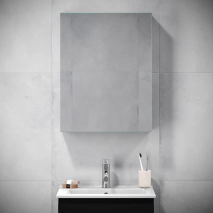 BATH DELUXE 02-050-63-02-01 - Badezimmer-Spiegelschrank KENWOOD 65x50 cm matt schwarz