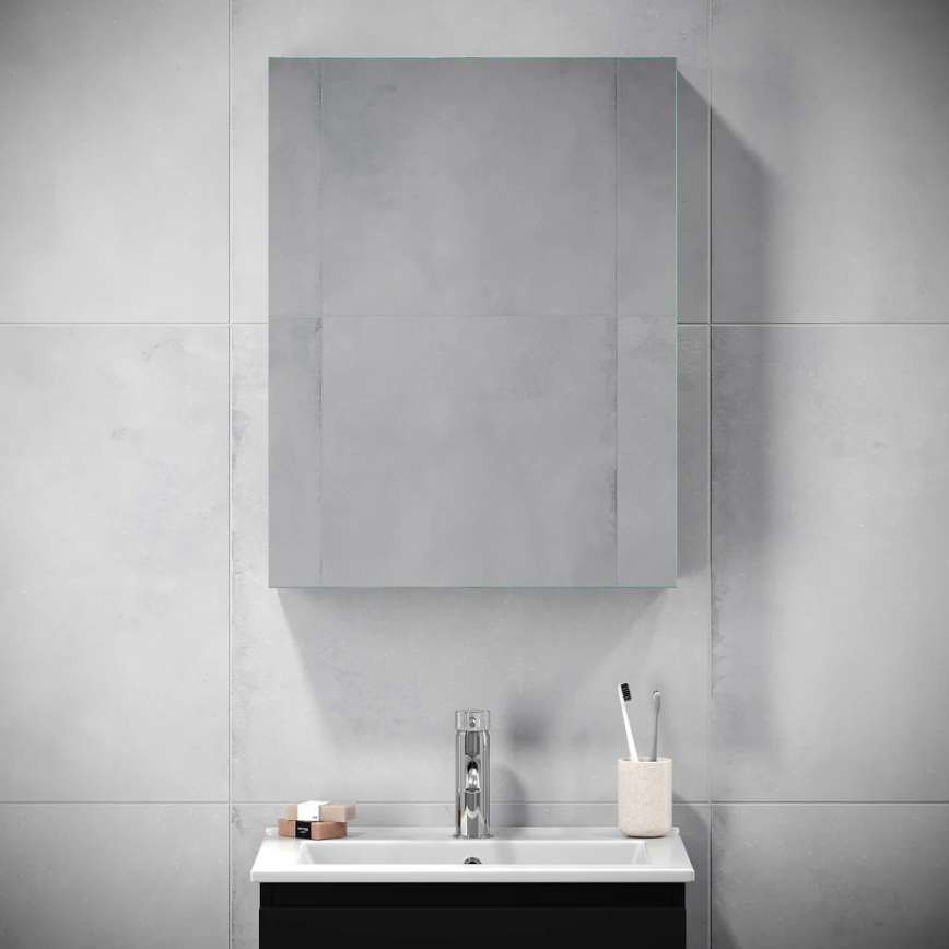 BATH DELUXE 02-050-63-02-01 - Badezimmer-Spiegelschrank KENWOOD 65x50 cm matt schwarz