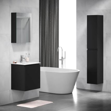 BATH DELUXE 02-050-63-02-01 - Badezimmer-Spiegelschrank KENWOOD 65x50 cm matt schwarz
