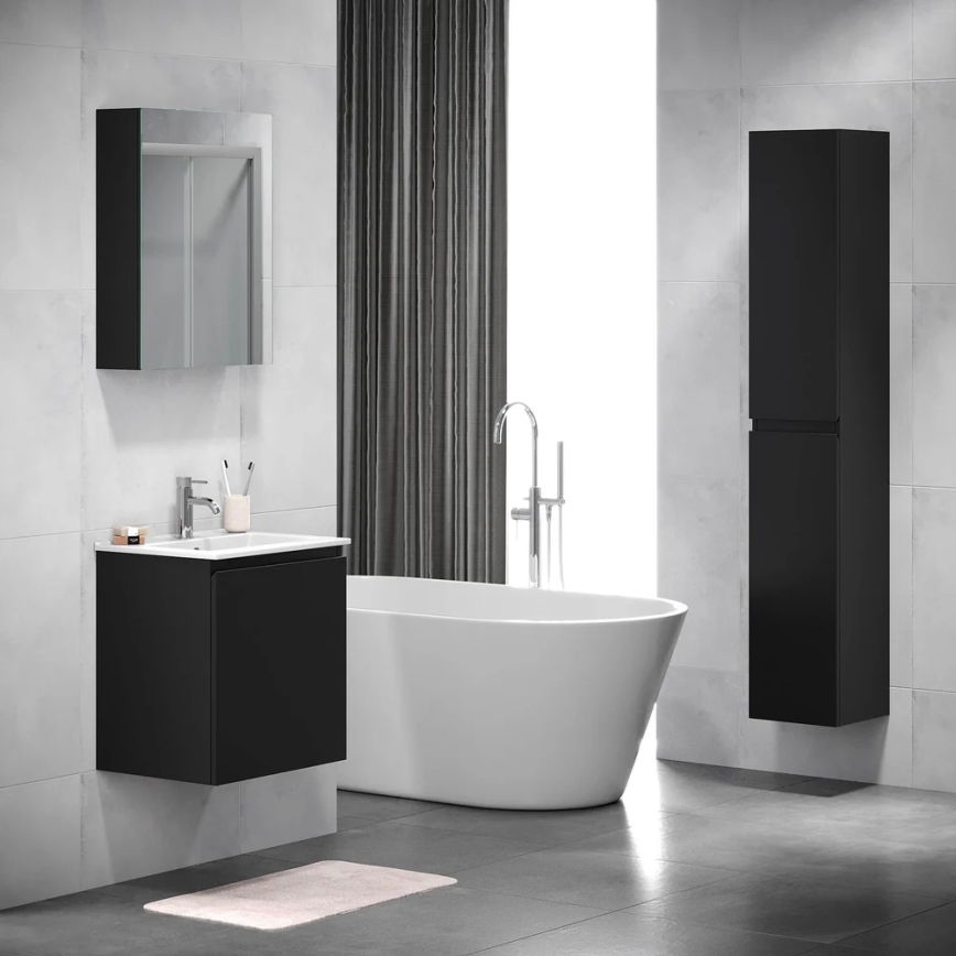 BATH DELUXE 02-050-63-02-01 - Badezimmer-Spiegelschrank KENWOOD 65x50 cm matt schwarz