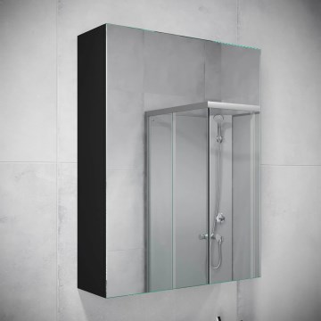 BATH DELUXE 02-050-63-02-01 - Meuble de salle de bain avec miroir KENWOOD 65x50 cm mat noir