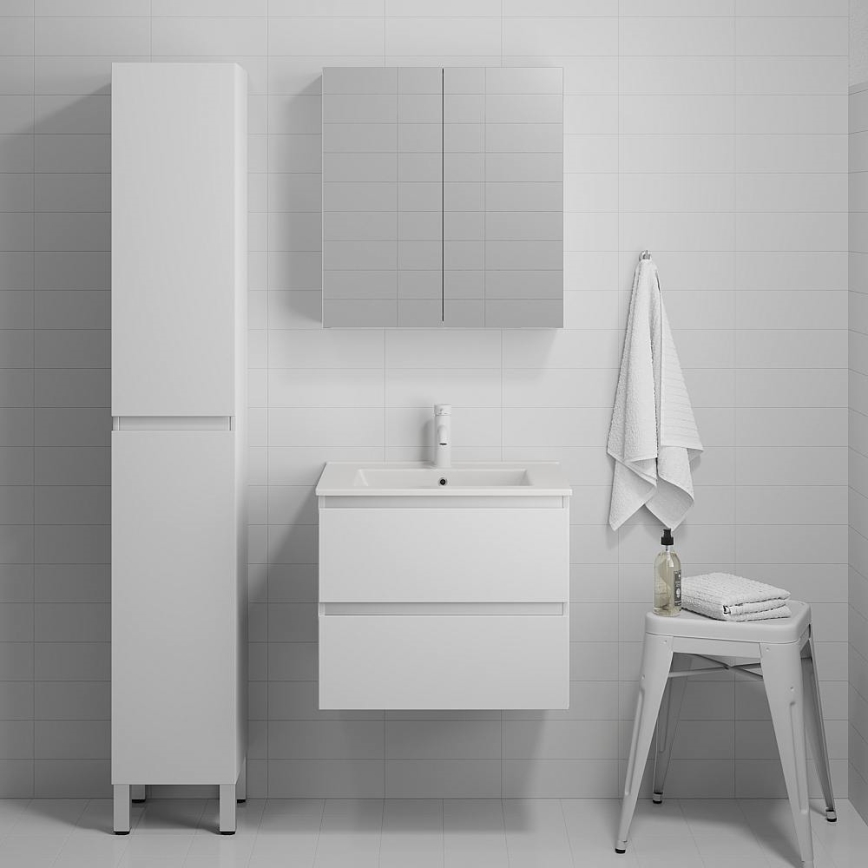 BATH DELUXE 03-060-63-01-01 - Armadietto da bagno con lavandino KENWOOD 61 cm bianco opaco
