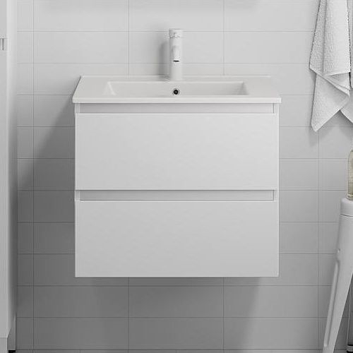 BATH DELUXE 03-060-63-01-01 - Armadietto da bagno con lavandino KENWOOD 61 cm bianco opaco
