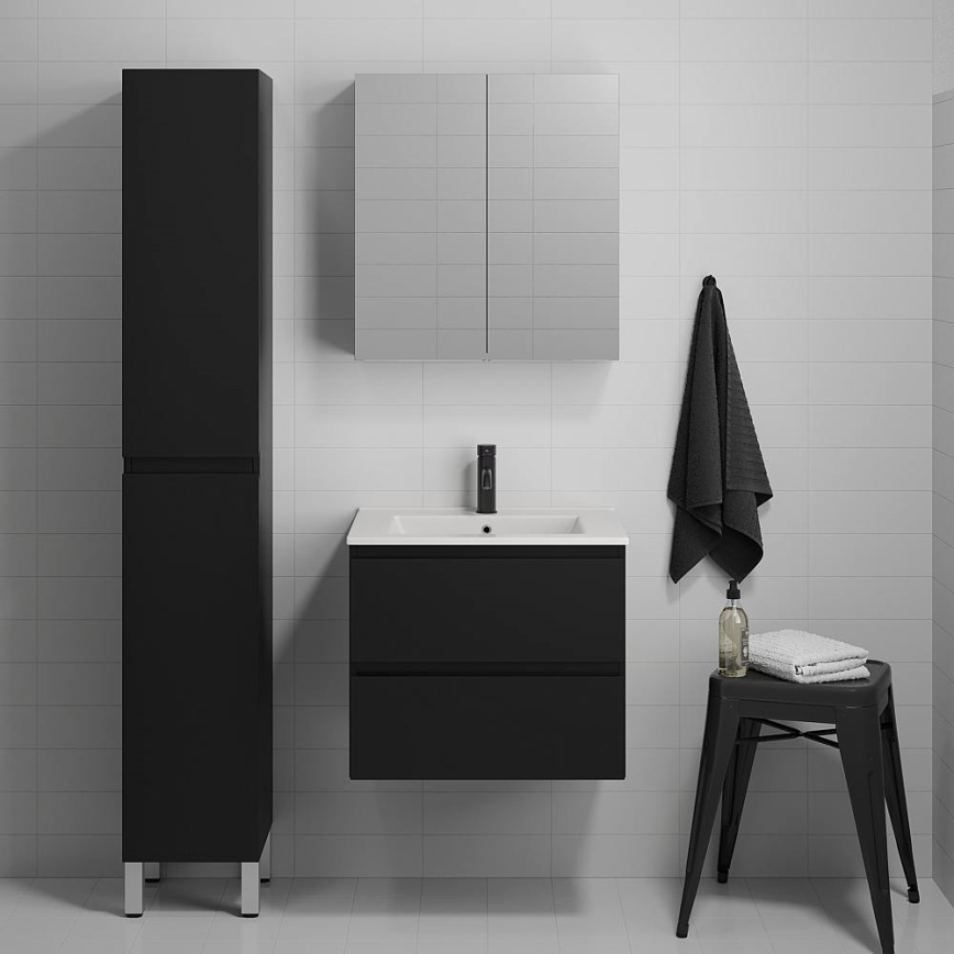 BATH DELUXE 03-060-63-02-01 - Armadietto da bagno con lavandino KENWOOD 61 cm opaco nero