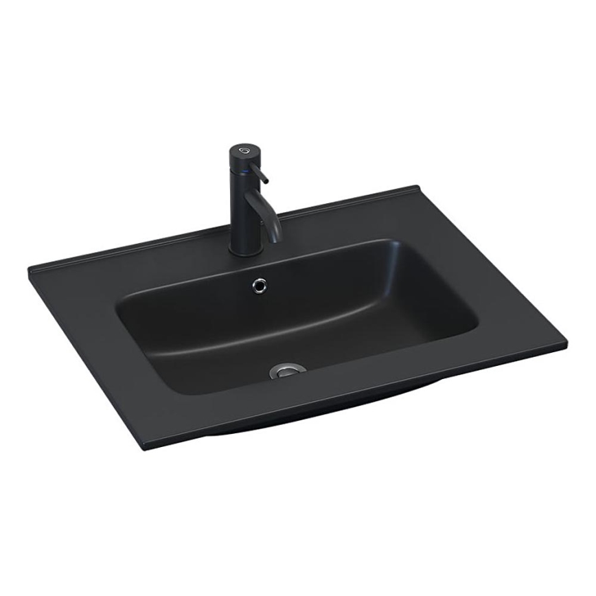 BATH DELUXE 06-060-27-02-00 - Lavabo da incasso LILLESNAD 61x46 cm ceramica/nero