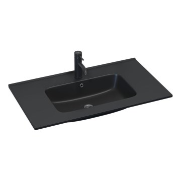 BATH DELUXE 06-080-27-02-00 - Einbauwaschbecken LILLESNAD 81x46 cm Keramik/schwarz