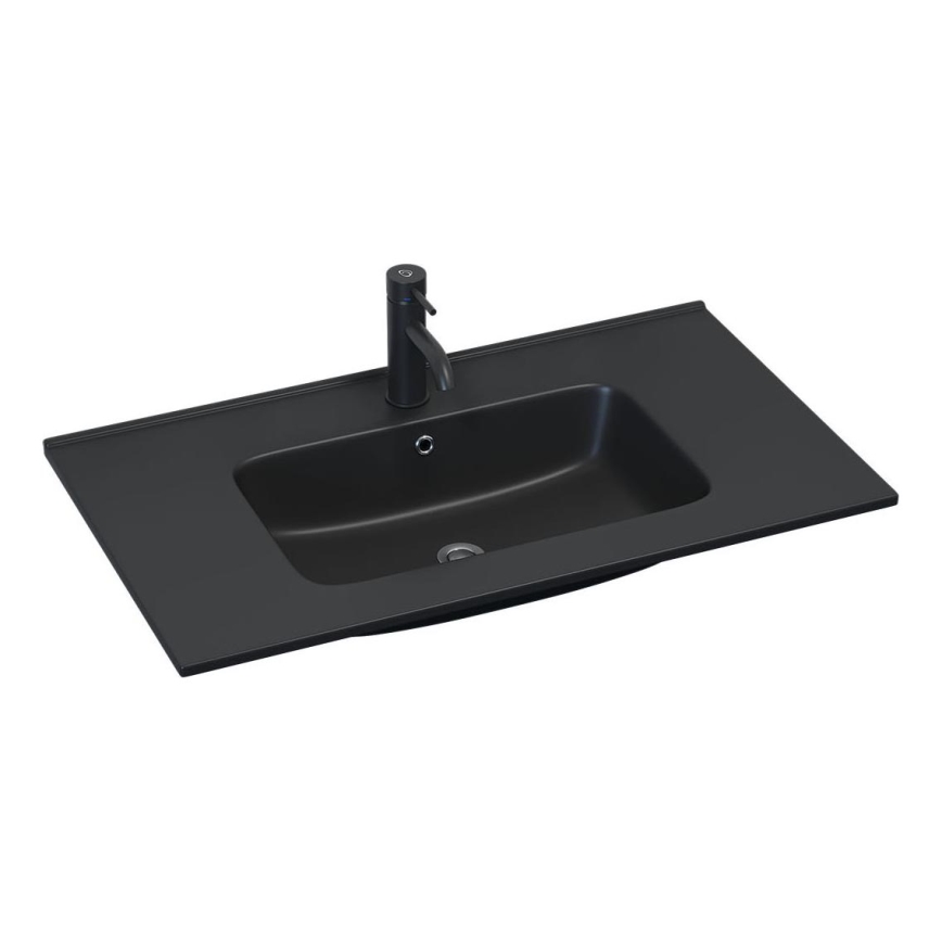 BATH DELUXE 06-080-27-02-00 - Lavabo encastré HYGE 81x46 cm céramique/noir