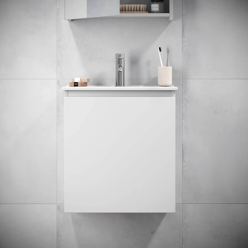 BATH DELUXE 09-050-63-01-01 - Armadietto da bagno con lavandino KENWOOD 51 cm bianco opaco