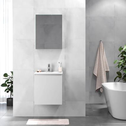 BATH DELUXE 09-050-63-01-01 - Armadietto da bagno con lavandino KENWOOD 51 cm bianco opaco