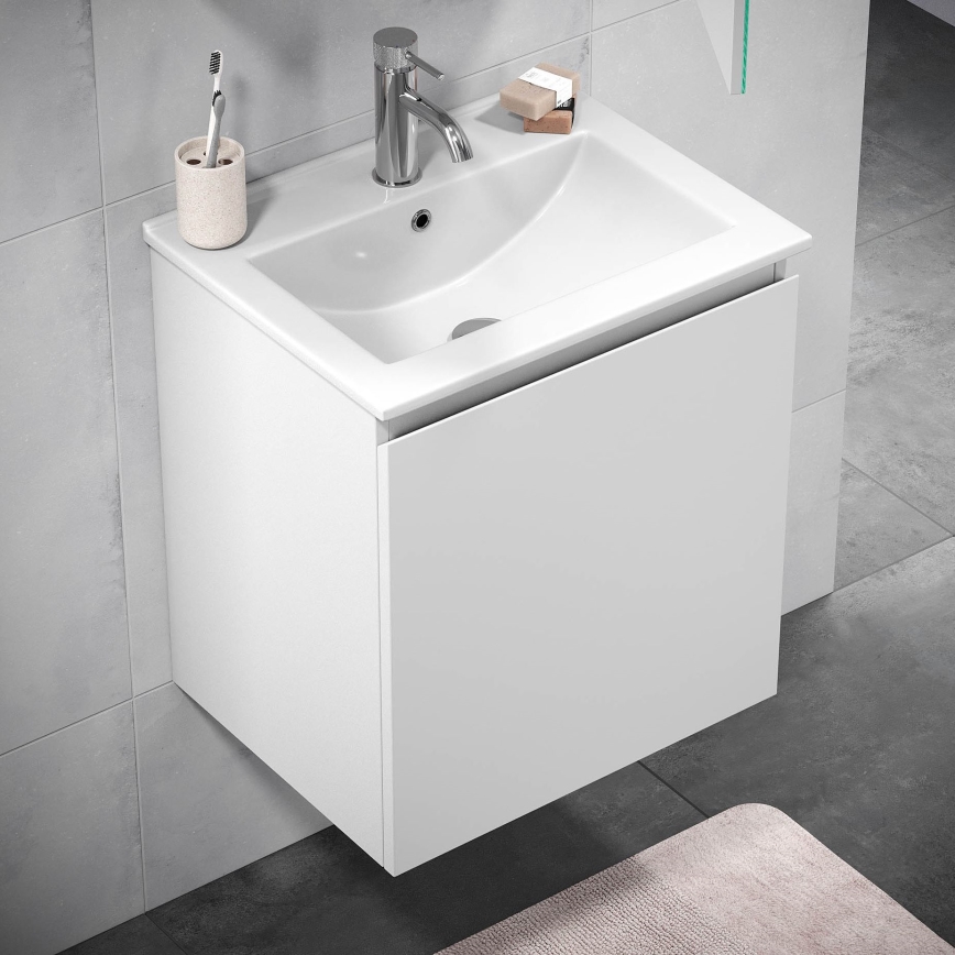 BATH DELUXE 09-050-63-01-01 - Armadietto da bagno con lavandino KENWOOD 51 cm bianco opaco