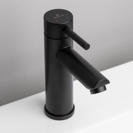 BATH DELUXE 28-017-03-02-02 - Robinet de lavabo RINGSTED 17,8 cm mat noir