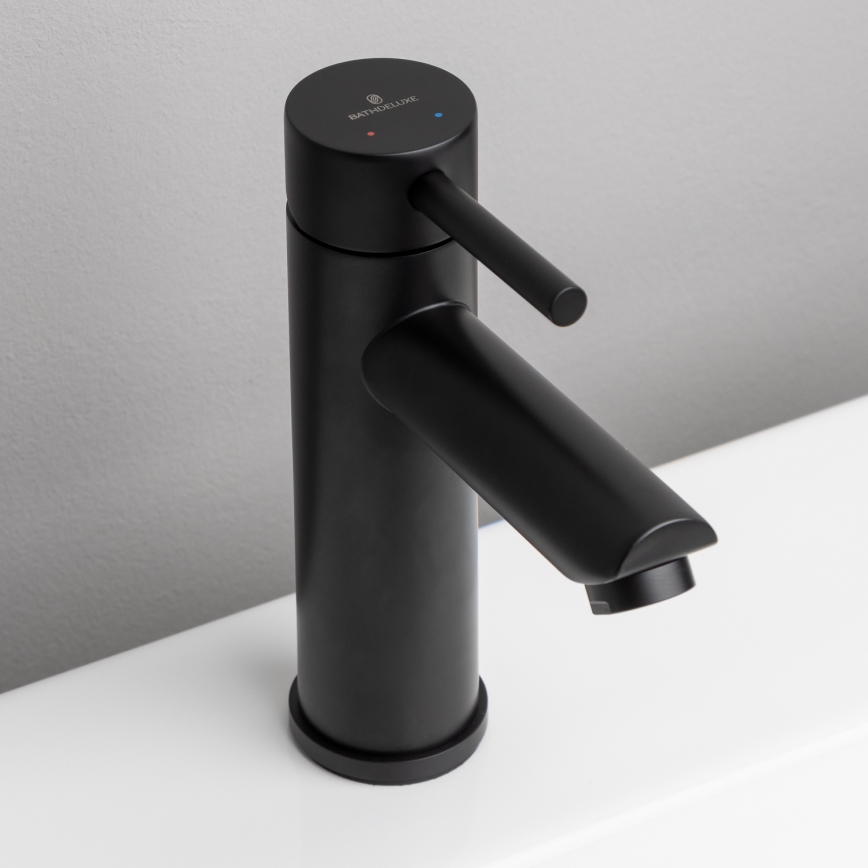 BATH DELUXE 28-017-03-02-02 - Robinet de lavabo RINGSTED 17,8 cm mat noir