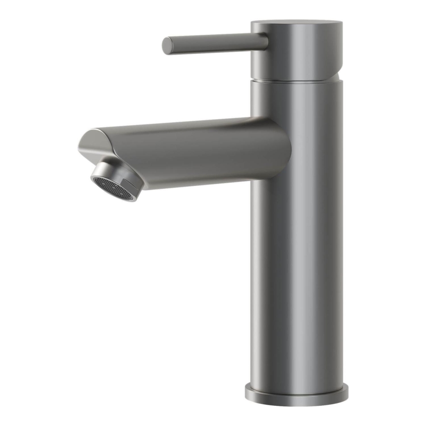 BATH DELUXE 28-017-03-73-02 - Waschbeckenarmatur RINGSTED 17,8 cm pudriges Grau