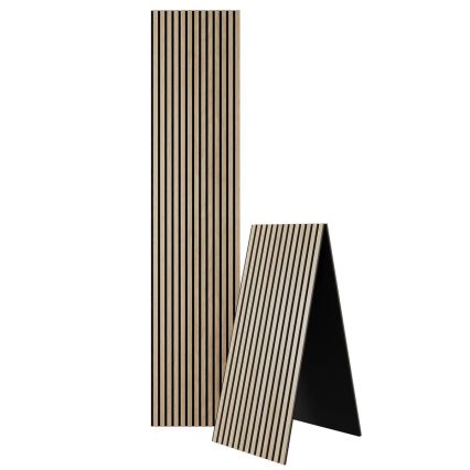 BATH DELUXE 54-240-11-86-12 - SET 4x Akustik-Wandpaneel VASALUND 240x52 cm Eiche