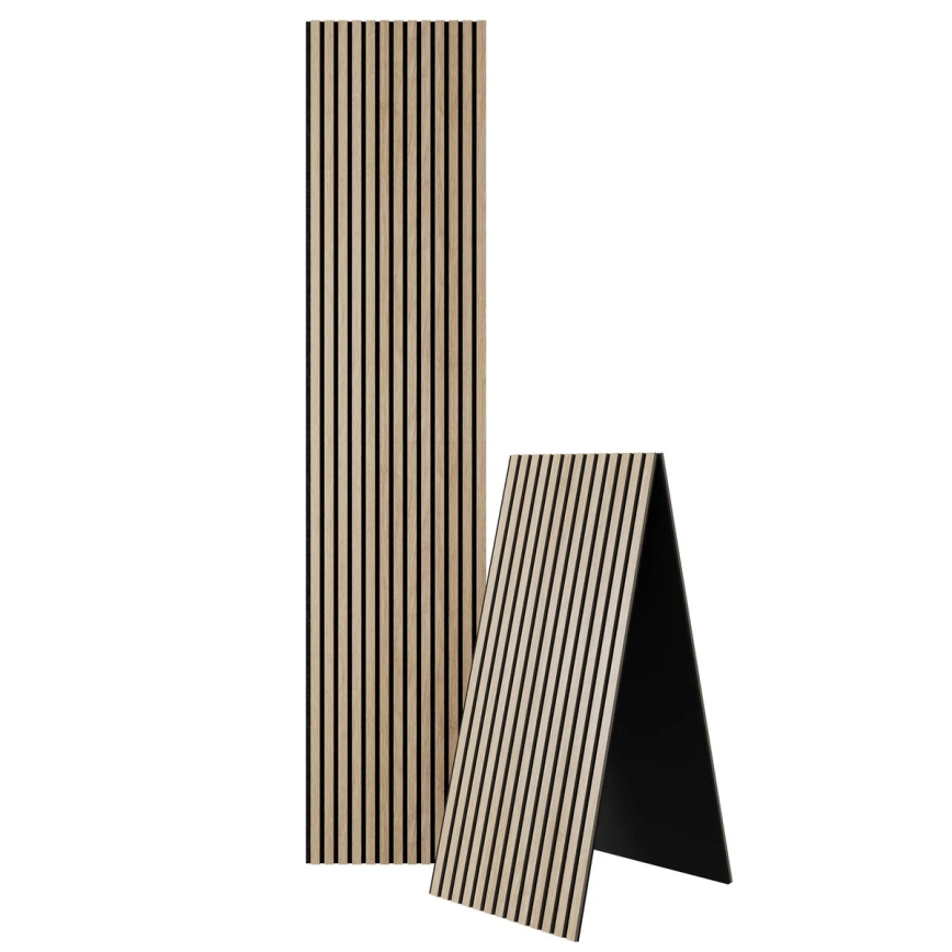 BATH DELUXE 54-240-11-86-12 - SET 4x Akustik-Wandpaneel VASALUND 240x52 cm Eiche