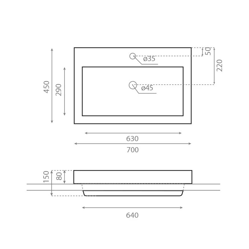 Bathco 0023 - Lavabo encastré MANCHESTER 70x45 cm porcelaine/blanc