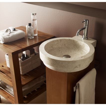 Bathco 00338 - Vasque à poser ICONO 40x45 cm pierre/beige
