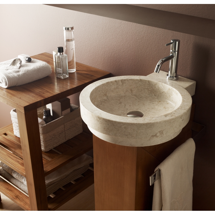 Bathco 00338 - Vasque à poser ICONO 40x45 cm pierre/beige