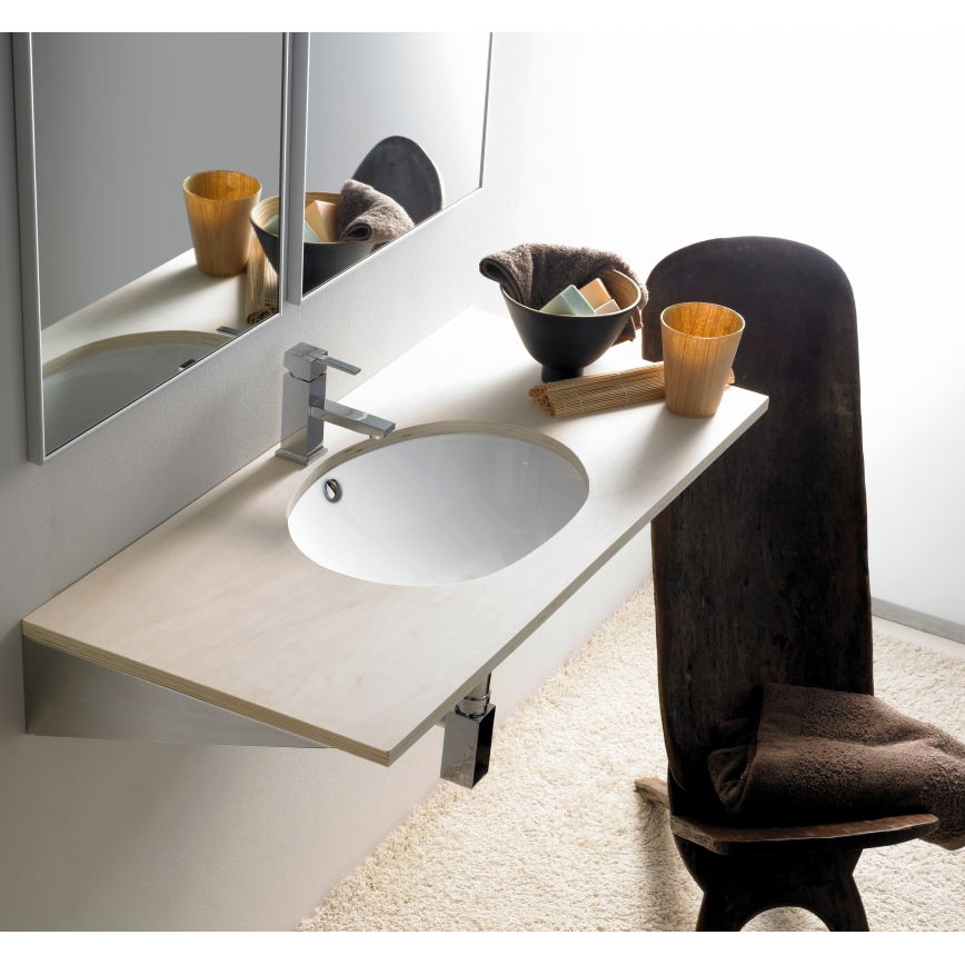 Bathco 0054 - Lavabo da incasso MODENA 43,5x38,5 cm porcellana/bianco