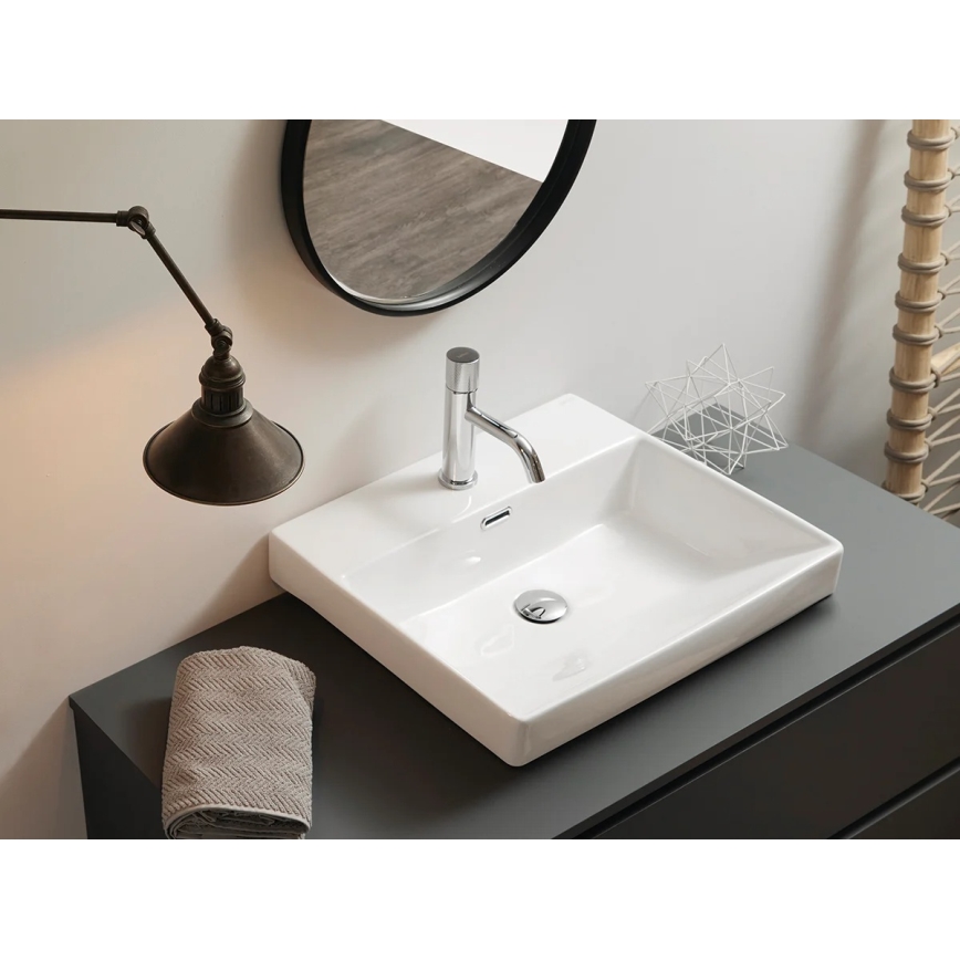 Bathco 0062 - Einbauwaschbecken FUNCHAL 55 x 45 cm Porzellan/weiß