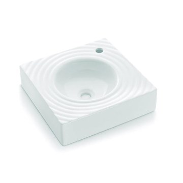 Bathco 0081 - Lavabo da appoggio GOTA 45x45 cm porcellana/bianco