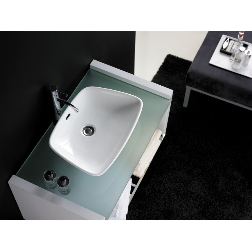 Bathco 0091 - Aufsatzwaschbecken ANABEL 50x36 cm Porzellan/weiß
