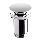 Bathco 0211 - Scarico per lavabo con troppopieno CLICK-CLACK, diametro 6 cm, cromo lucido