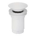 Bathco 0212BL - Bonde de lavabo sans trop-plein CLICK-CLACK Ø 6 cm, blanc mat