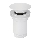 Bathco 0212BL - Piletta per lavabo senza troppopieno CLICK-CLACK Ø 6 cm bianco opaco