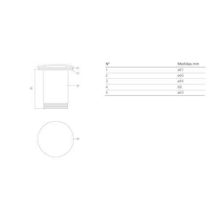 Bathco 0212BL - Waschbeckenablauf ohne Überlauf CLICK-CLACK Ø 6 cm mattweiß
