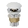 Bathco 0212MT- Scarico per lavabo senza troppopieno CLICK-CLACK, diam. 6 cm, cromo lucido/bianco opaco
