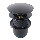 Bathco 0212NE - Waschbecken-Ablaufventil ohne Überlauf CLICK-CLACK Ø 6 cm matt schwarz
