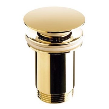 Bathco 0212OR - Scarico per lavabo senza troppopieno CLICK-CLACK diam. 6 cm oro